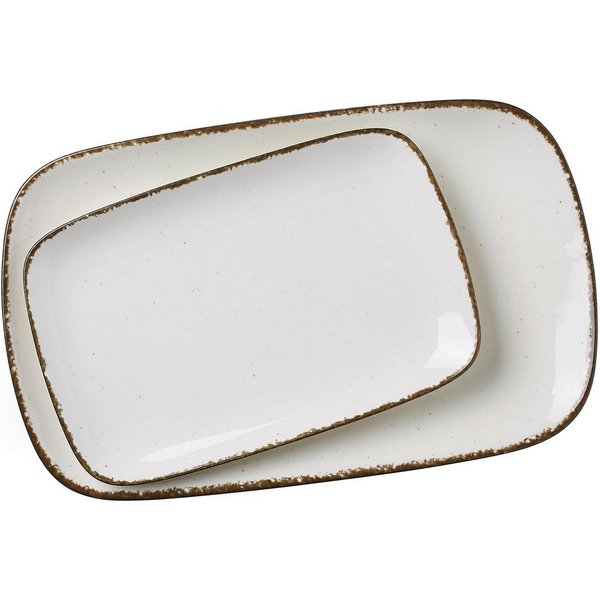 Ritzenhoff & Breker Servierplatte Casa, Porzellan, (Set, 2-tlg., 1 Platte groß, 1 Platte klein)