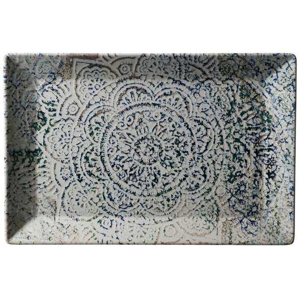 Ritzenhoff & Breker Servierplatte Servierplatte Luigi eckig 34x23 cm Steinzeug in Blau, Steinzeug, (1-tlg), Orientalische Ornamentik