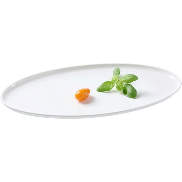 Ritzenhoff & Breker Servierplatte Skagen Servierplatte oval Porzellan 35,5x20 cm Weiss, Porzellan, (1-tlg)