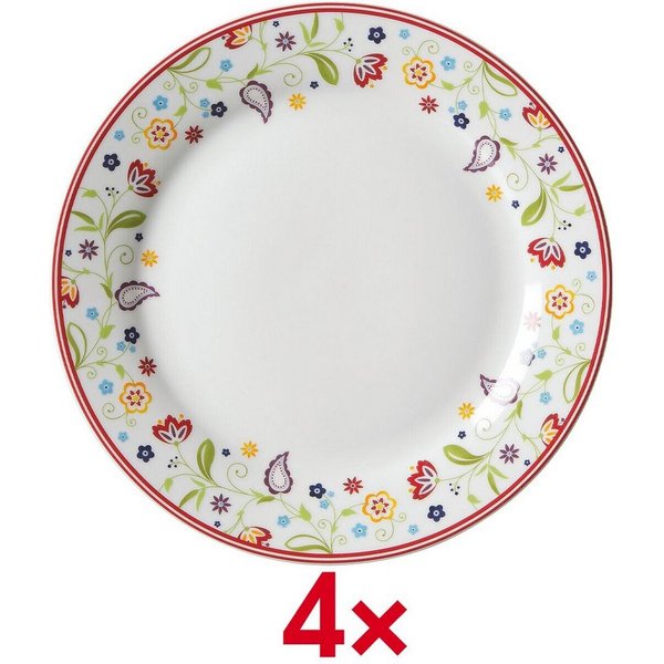 Ritzenhoff & Breker Speiseteller Shanti, (4 St), Ø 27 cm, spülmaschinengeeignet