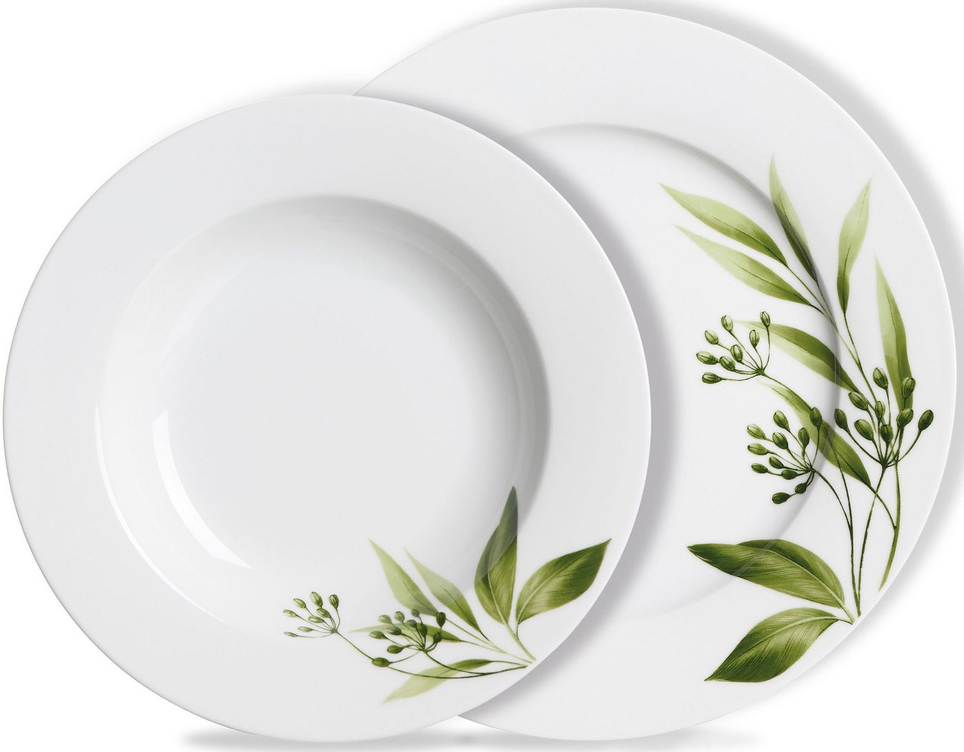 Ritzenhoff & Breker Tafelservice Evora (12-tlg), 6 Personen, Porzellan, Teller Set, Geschirr-Set mit Botanik-Motiv – Bild 3 von 5