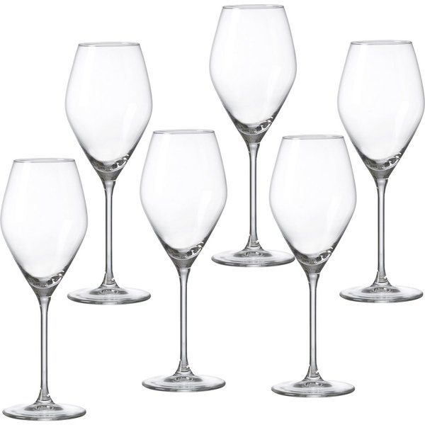 Ritzenhoff & Breker Weißweinglas Salsa, 6-tlg., Glas, robust und kristallklar, 6-teilig