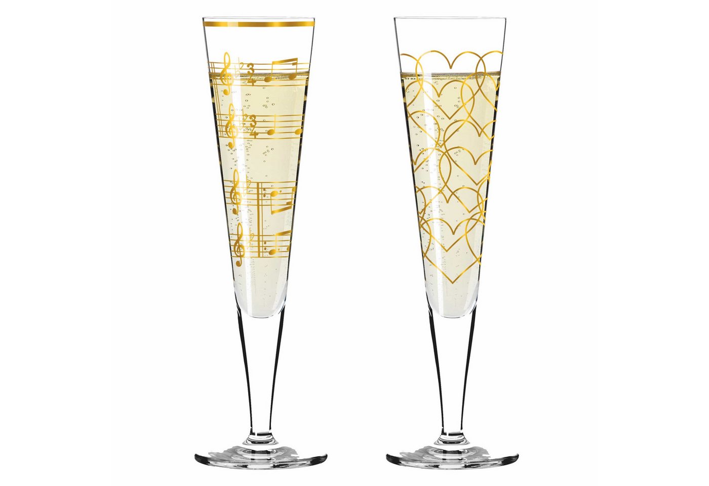 Ritzenhoff Champagnerglas Goldnacht, Kristallglas – Bild 2 von 5