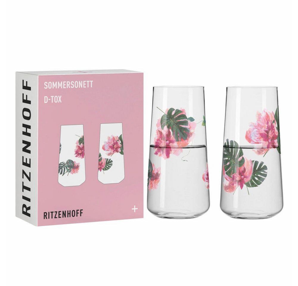 Ritzenhoff Gläser-Set Universalglas 2er-Set Sommersonett 2023, 2-tlg., Kristallglas, Made in Germany – Bild 2 von 5
