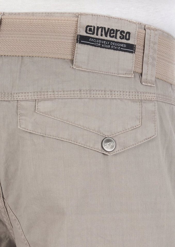 riverso Cargoshorts Herren Shorts RIVAnton Regular Fit Bermudashorts mit Gürtel – Bild 5 von 5