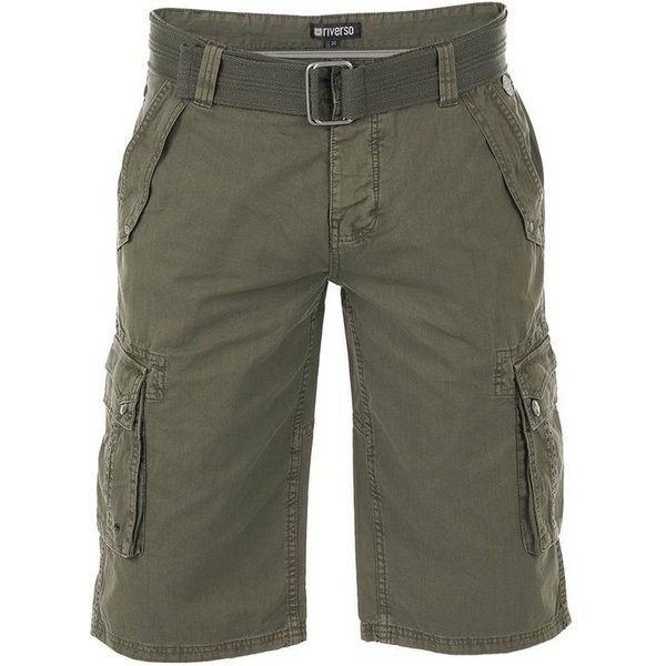riverso Cargoshorts Herren Shorts RIVAnton Regular Fit Bermudashorts mit Gürtel