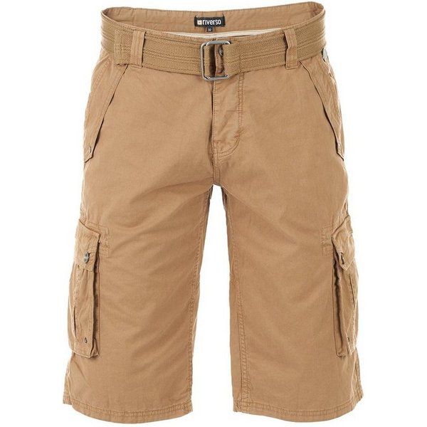 riverso Cargoshorts Herren Shorts RIVAnton Regular Fit Bermudashorts mit Gürtel