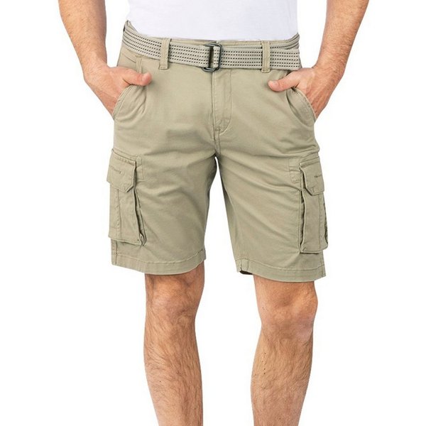 riverso Cargoshorts Herren Shorts RIVJoko Regular Fit Bermudashorts mit Gürtel
