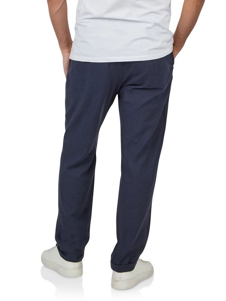 riverso Chinohose Herren Freizeithose RIVMarco Regular Fit Hose mit Leinenanteil und Zugbandverschluss – Bild 2 von 4