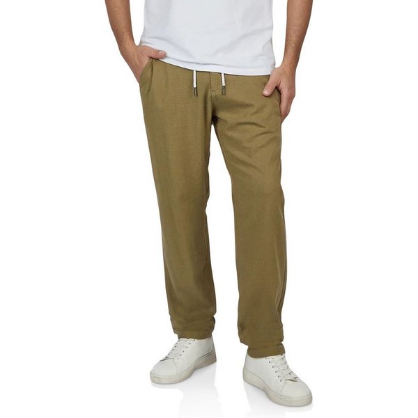 riverso Chinohose Herren Freizeithose RIVMarco Regular Fit Hose mit Leinenanteil und Zugbandverschluss