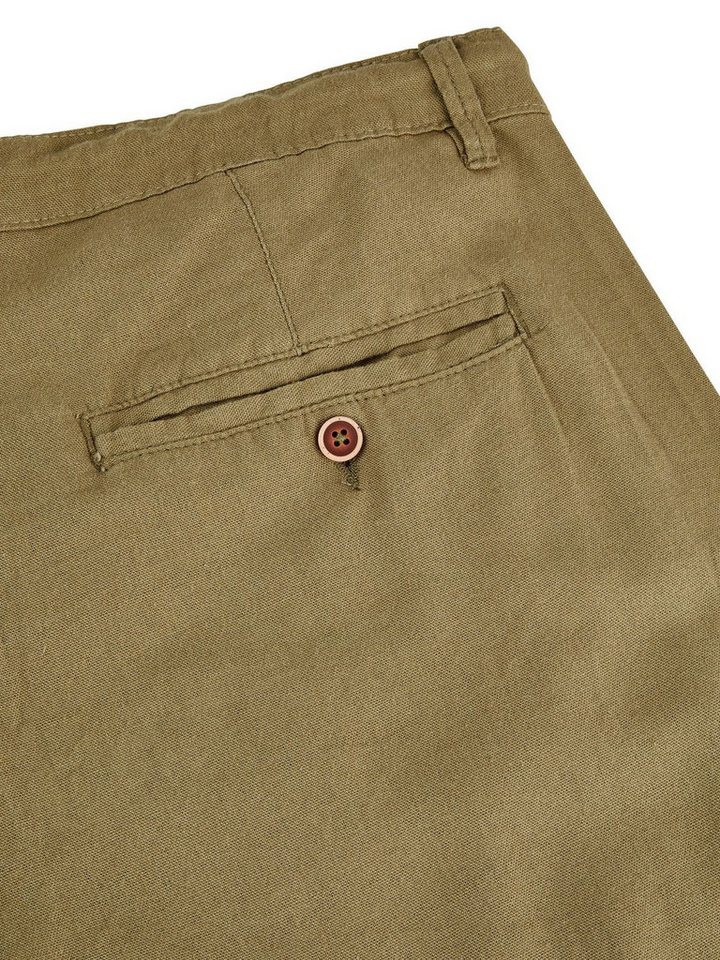 riverso Chinohose Herren Freizeithose RIVMarco Regular Fit Hose mit Leinenanteil und Zugbandverschluss – Bild 4 von 4
