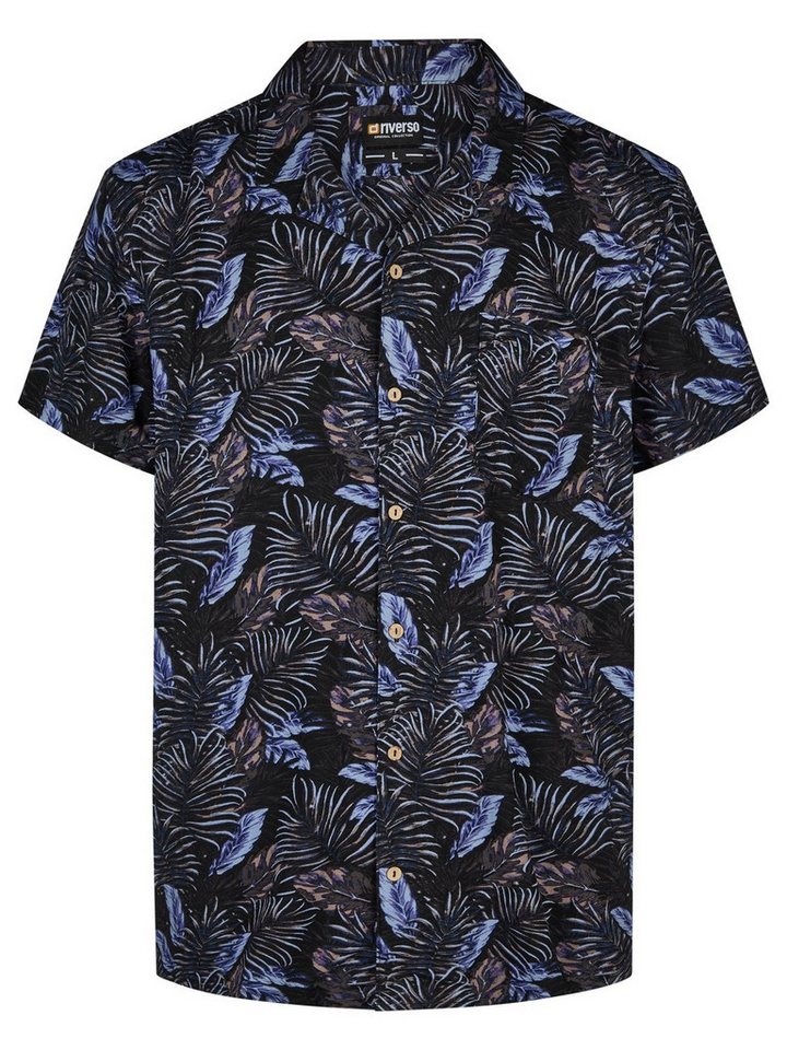riverso Hawaiihemd Herren Sommerhemd RIVMick Regular Fit (1-tlg) – Bild 3 von 4