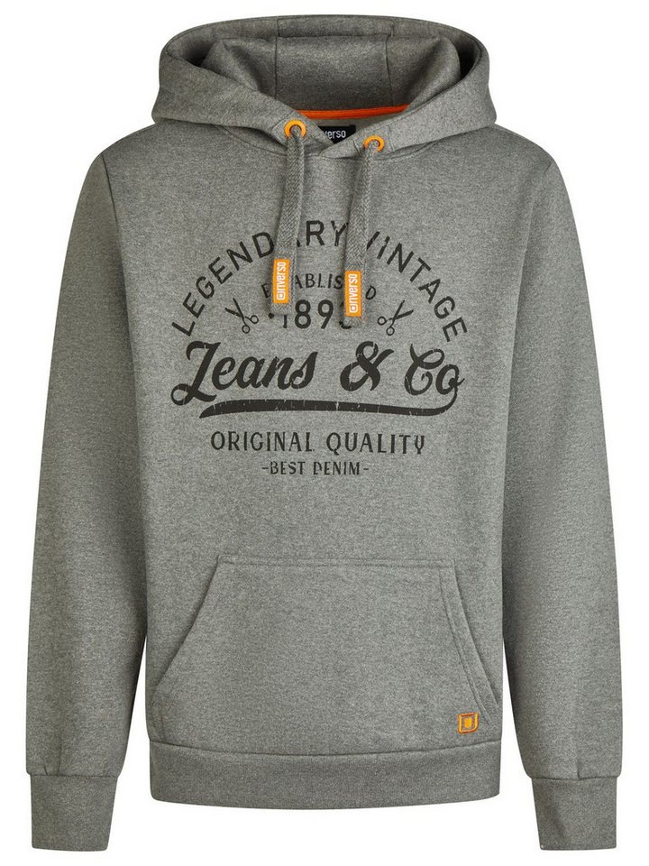 riverso Kapuzenpullover Herren Hoodie RIVArmin Regular Fit Longsleeve Sweatshirt mit Kängurutasche – Bild 3 von 4