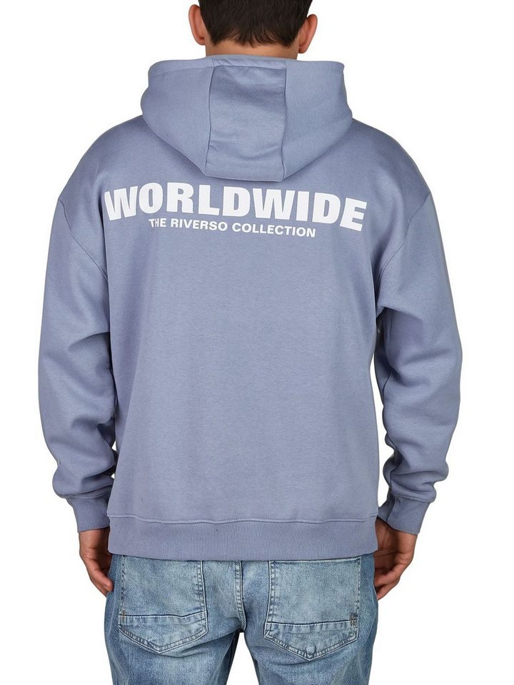 riverso Kapuzenpullover Herren Hoodie RIVDave Oversized Fit Streetwear Sweatshirt mir Kängurutasche – Bild 2 von 5