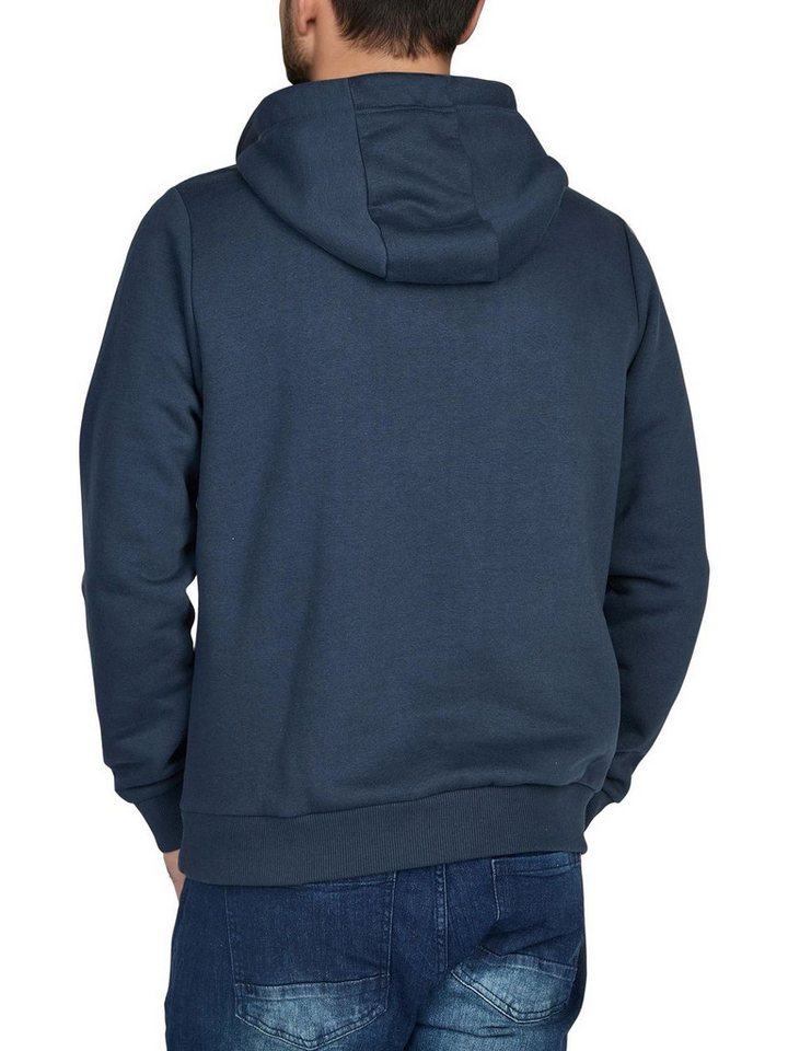 riverso Kapuzenpullover Herren Hoodie RIVNiklas Regular Fit Longsleeve Sweatshirt mit Cross-Over-Kragen und Kängurutasche – Bild 2 von 4