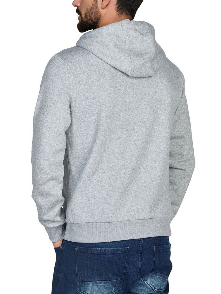 riverso Kapuzenpullover Herren Hoodie RIVNiklas Regular Fit Longsleeve Sweatshirt mit Cross-Over-Kragen und Kängurutasche – Bild 2 von 4