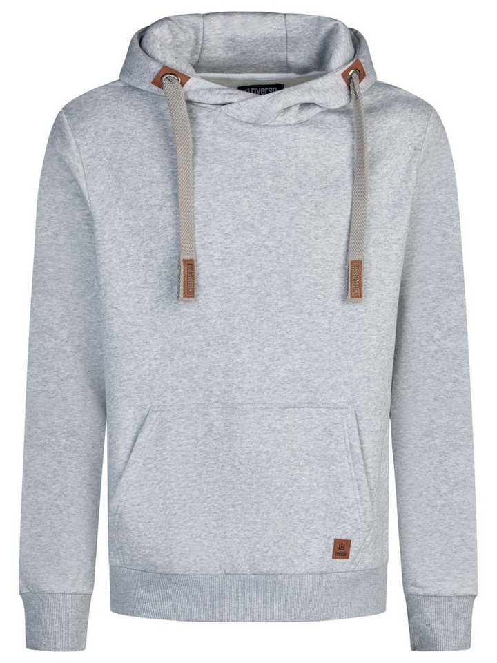 riverso Kapuzenpullover Herren Hoodie RIVNiklas Regular Fit Longsleeve Sweatshirt mit Cross-Over-Kragen und Kängurutasche – Bild 3 von 4