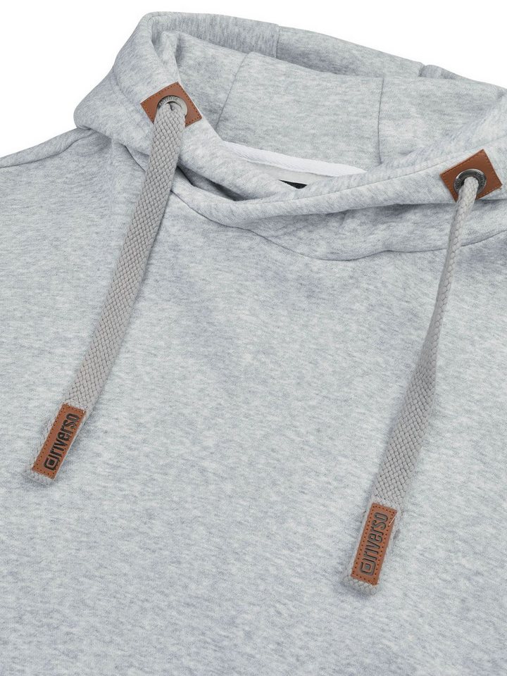 riverso Kapuzenpullover Herren Hoodie RIVNiklas Regular Fit Longsleeve Sweatshirt mit Cross-Over-Kragen und Kängurutasche – Bild 4 von 4