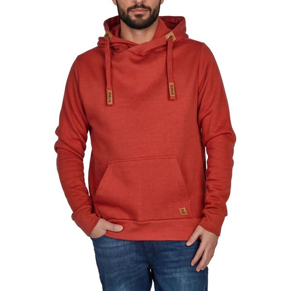 riverso Kapuzenpullover Herren Hoodie RIVNiklas Regular Fit Longsleeve Sweatshirt mit Cross-Over-Kragen und Kängurutasche