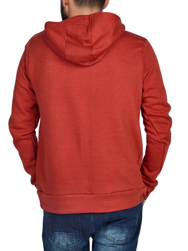 riverso Kapuzenpullover Herren Hoodie RIVNiklas Regular Fit Longsleeve Sweatshirt mit Cross-Over-Kragen und Kängurutasche – Bild 2 von 4