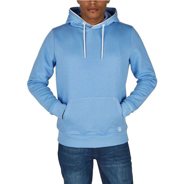 riverso Kapuzenpullover Herren Hoodie RIVSandro Regular Fit Longsleeve Sweatshirt mit Cross-Over-Kragen und Kängurutasche