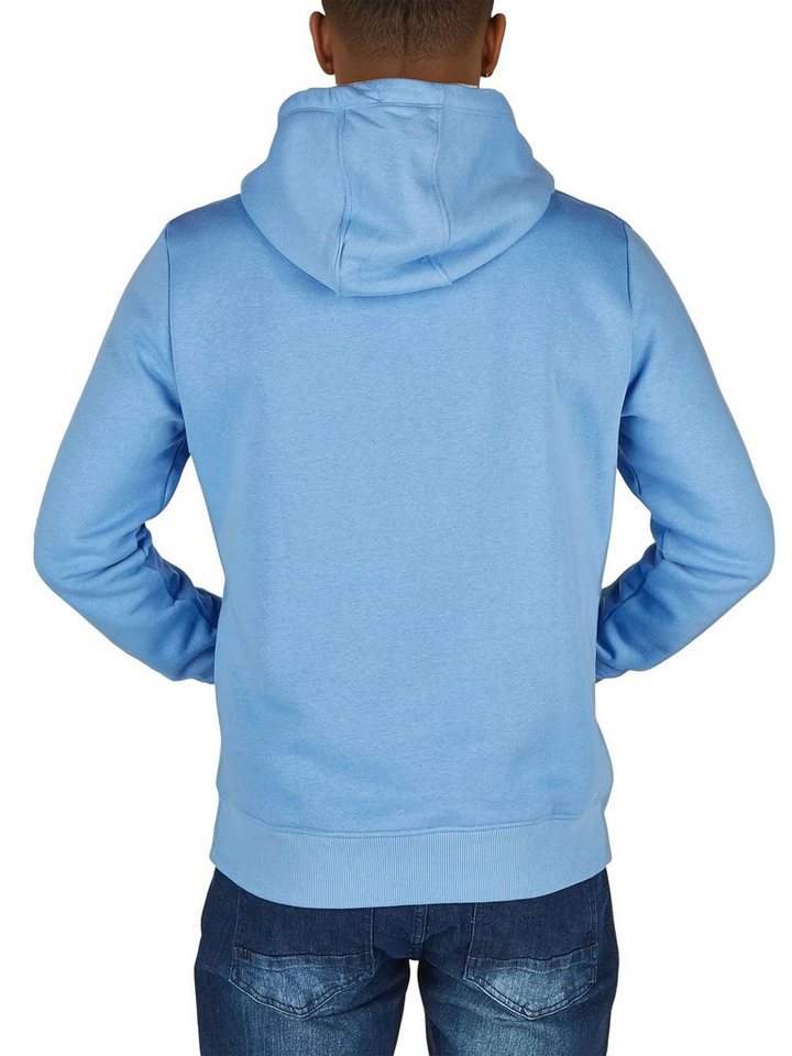 riverso Kapuzenpullover Herren Hoodie RIVSandro Regular Fit Longsleeve Sweatshirt mit Cross-Over-Kragen und Kängurutasche – Bild 2 von 5