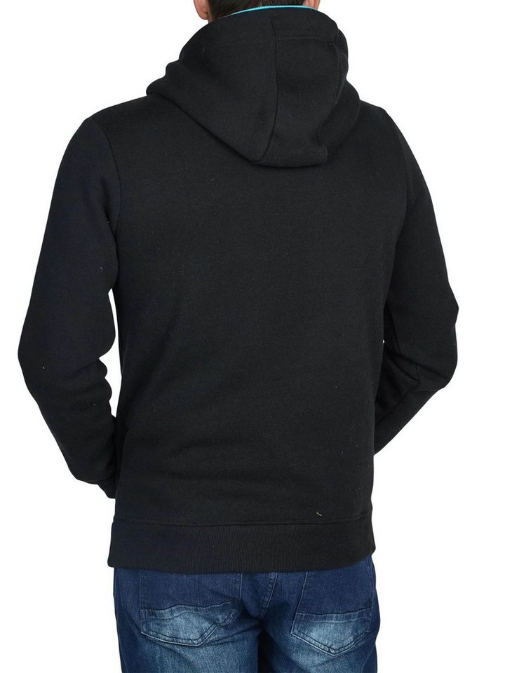 riverso Kapuzenpullover Herren Hoodie RIVSandro Regular Fit Longsleeve Sweatshirt mit Cross-Over-Kragen und Kängurutasche – Bild 2 von 4