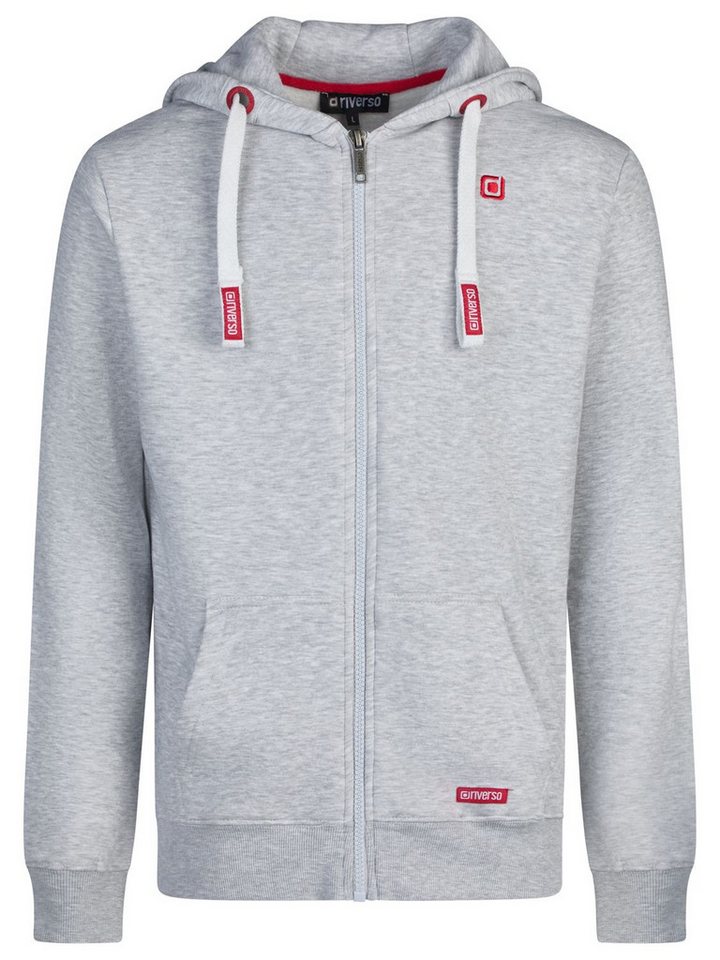 riverso Kapuzensweatjacke Herren Sweatjacke RIVNoah Regular Fit Hoodie mit Kängurutasche – Bild 3 von 4