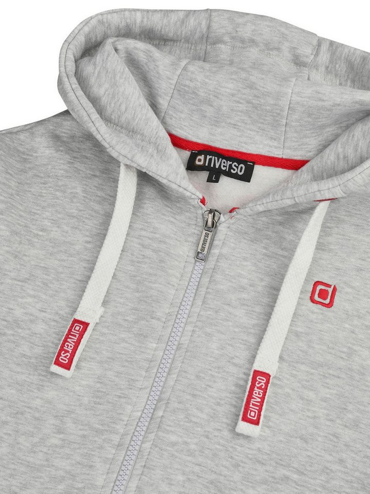riverso Kapuzensweatjacke Herren Sweatjacke RIVNoah Regular Fit Hoodie mit Kängurutasche – Bild 4 von 4