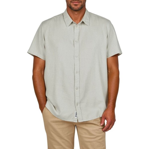 riverso Kurzarmhemd Herren Leinen Hemd RIVEmilio Regular Fit (1-tlg)