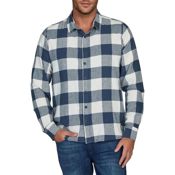 riverso Langarmhemd Herren Karohemd RIVArne Regular Fit (1-tlg)