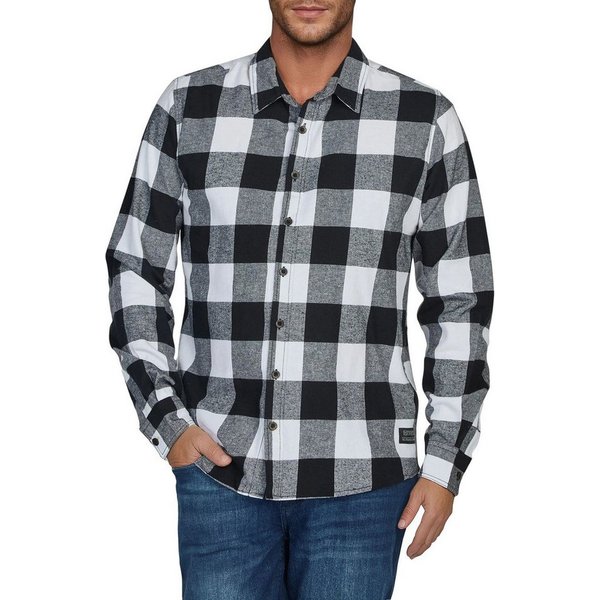 riverso Langarmhemd Herren Karohemd RIVArne Regular Fit (1-tlg)