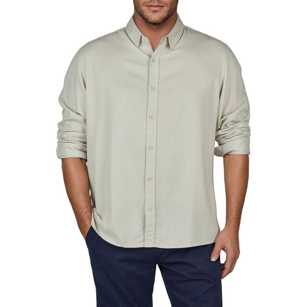riverso Langarmhemd Herren Leinen Hemd RIVFabrizio Regular Fit (1-tlg)