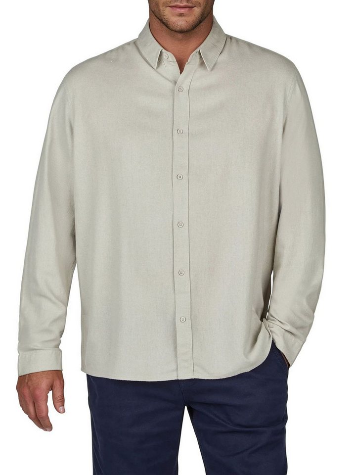 riverso Langarmhemd Herren Leinen Hemd RIVFabrizio Regular Fit (1-tlg) – Bild 2 von 4