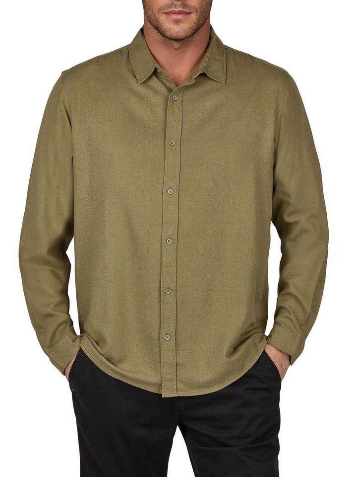 riverso Langarmhemd Herren Leinen Hemd RIVFabrizio Regular Fit (1-tlg) – Bild 2 von 4