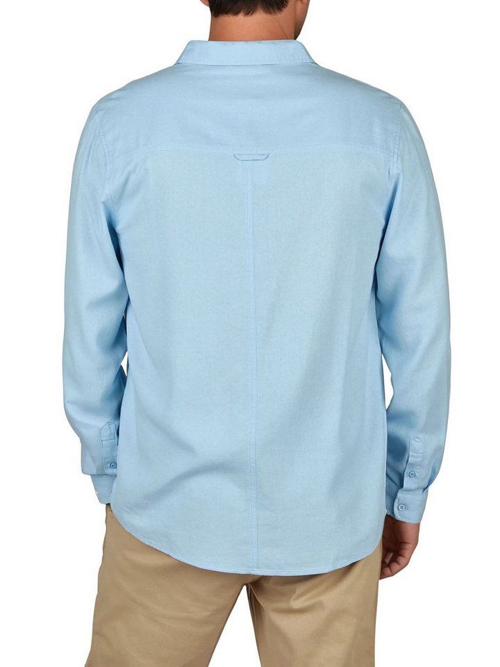 riverso Langarmhemd Herren Leinen Hemd RIVFabrizio Regular Fit (1-tlg) – Bild 3 von 4