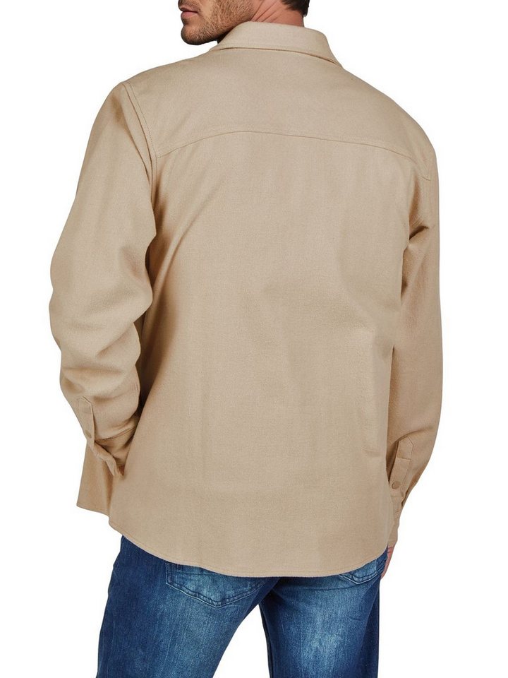 riverso Langarmhemd Herren Overshirt RIVVincent Regular Fit (1-tlg) – Bild 2 von 5