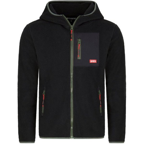 riverso Outdoorjacke Herren Fleecejacke RIVHenning Regular Fit Outdoorjacke mit Teddyfleece