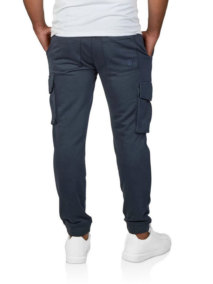 riverso Sweathose Herren Trainigshose RIVLoris Regular Fit Jogginghose mit Cargotaschen – Bild 2 von 4