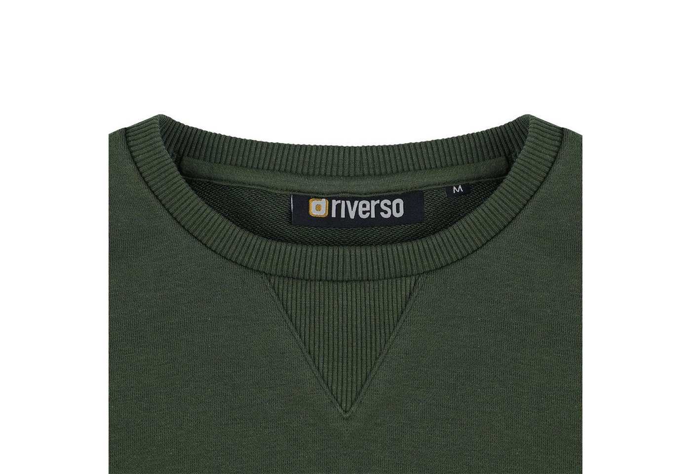 riverso Sweatshirt Herren Rundhals Pullover RIVPhillip Regular Fit Longsleeve Basic Essential – Bild 4 von 5