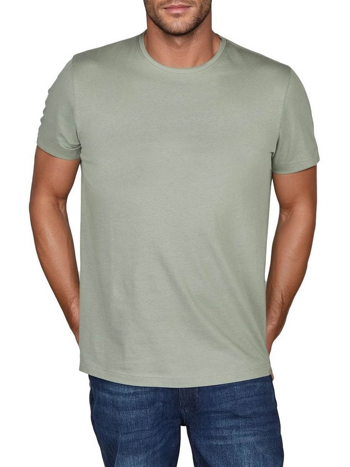 riverso T-Shirt Herren Basicshirt RIVDean 5er Set Pack Regular Fit (Vorteilspack, 5-tlg) Kurzarm Tee Shirt mit Rundhalsausschnitt aus 100% Baumwolle – Bild 3 von 5