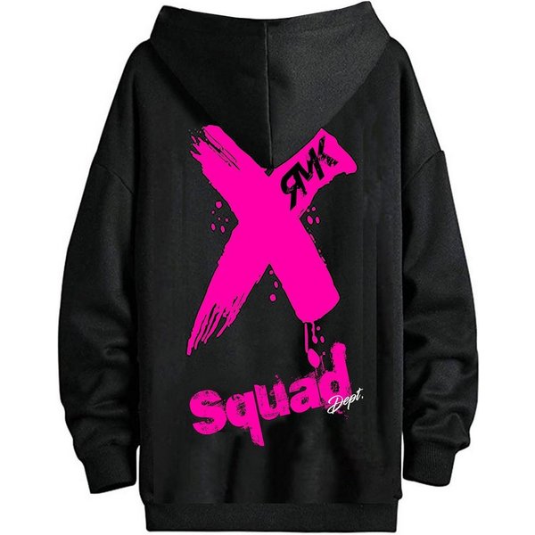 RMK Hoodie Damen Pullover Basic Kapuze Pulli Kapuzenpullover Seitentaschen X mit lizenziertem Print
