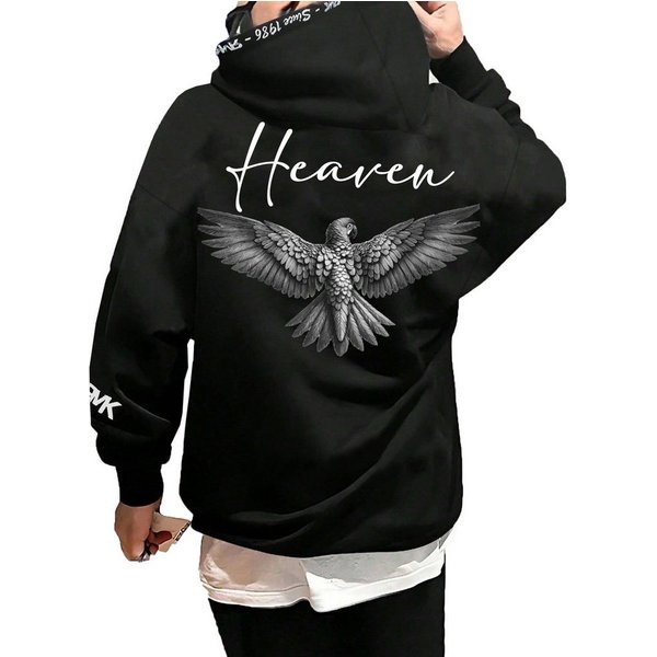 RMK Hoodie Herren Kapuzenpullover Pullover Pulli Langarmshirt Heaven mit Kapuze und 2 Taschen