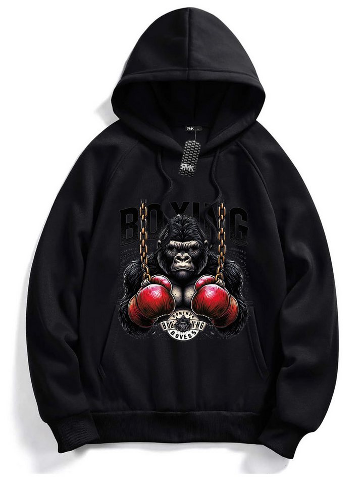 RMK Hoodie Herren Pullover Kapuzenpullover Langarm Boxen Gym Gorilla Oversize mit Kapuze – Bild 2 von 3