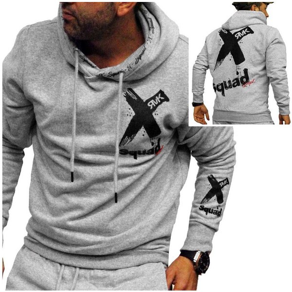 RMK Hoodie Herren Pullover mit Kapuze Pulli Kapuzenpullover Langarm X mit Baumwolle