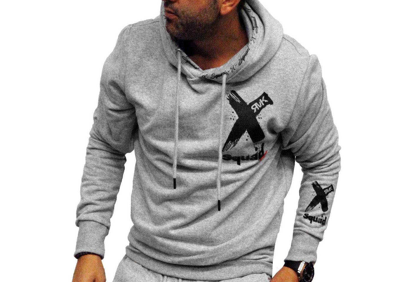 RMK Hoodie Herren Pullover mit Kapuze Pulli Kapuzenpullover Langarm X mit Baumwolle – Bild 3 von 3