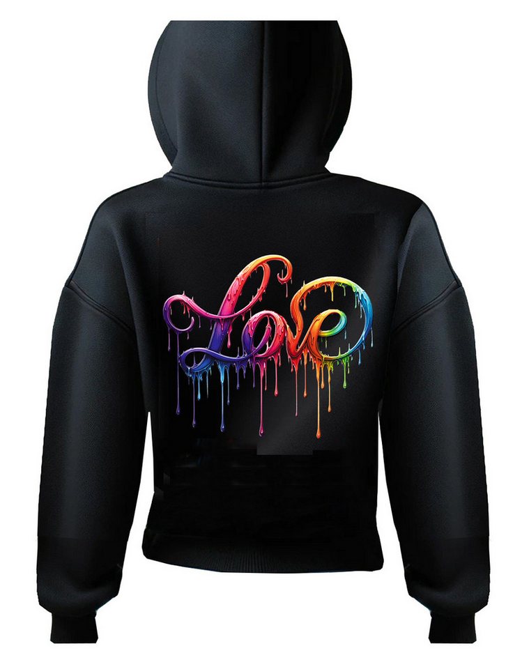 RMK Hoodie Kapuzenpullover Damen Pullover Oversized Sweatshirts Love Liebe mit Kapuze – Bild 2 von 4