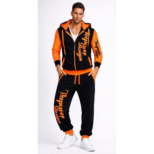 RMK Jogginganzug Herren Sportanzug The Power (Set), Trainingsanzug Freizeitanzug Gym Fitness mit Kapuze