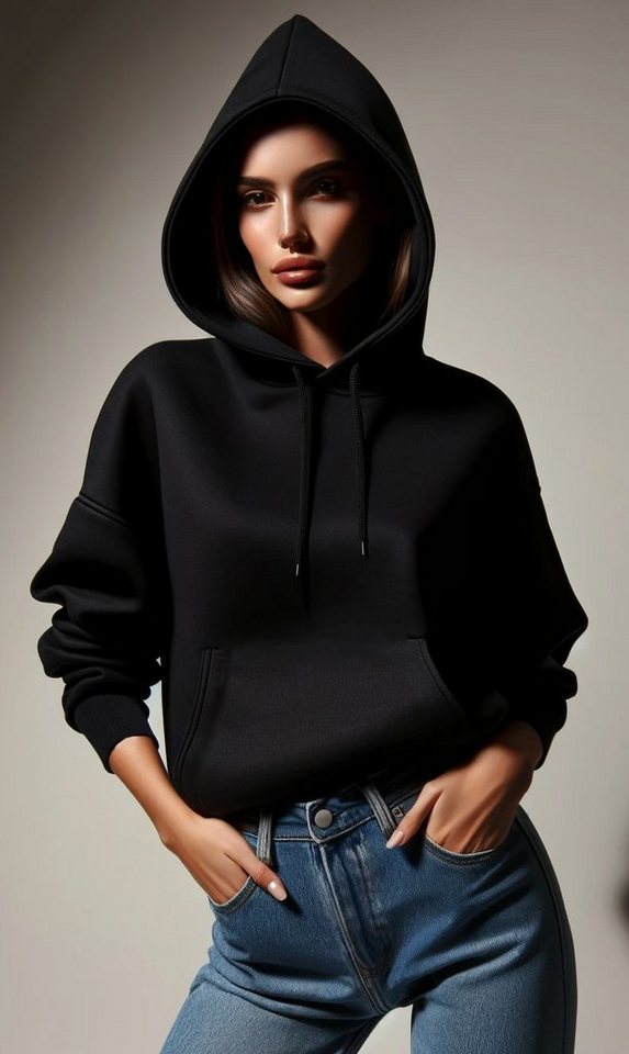 RMK Kapuzenpullover Damen Pullover Oversized Sweatshirts Schmetterling Butterfly Hoodie mit Kapuze – Bild 3 von 4
