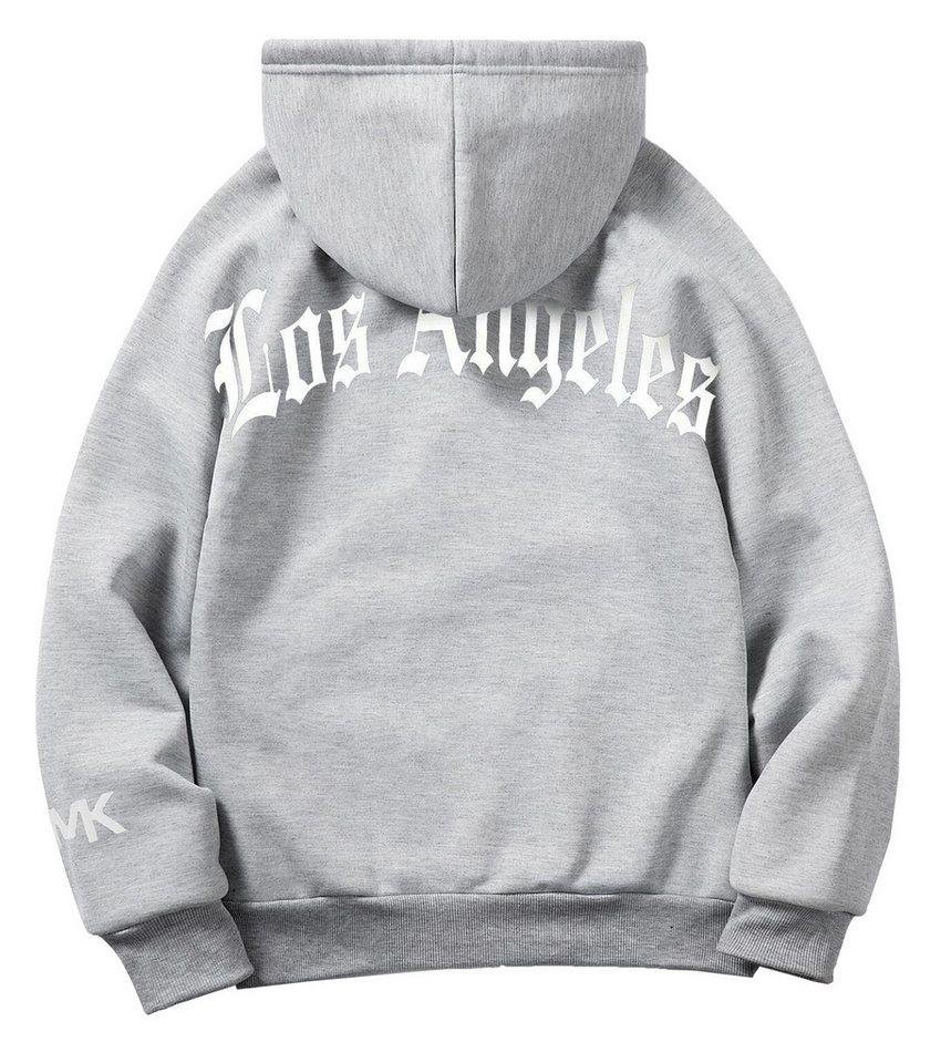 RMK Kapuzenpullover Herren Hoodie Pullover Langarmshirt Oversize Los Angeles mit Kapuze – Bild 2 von 4